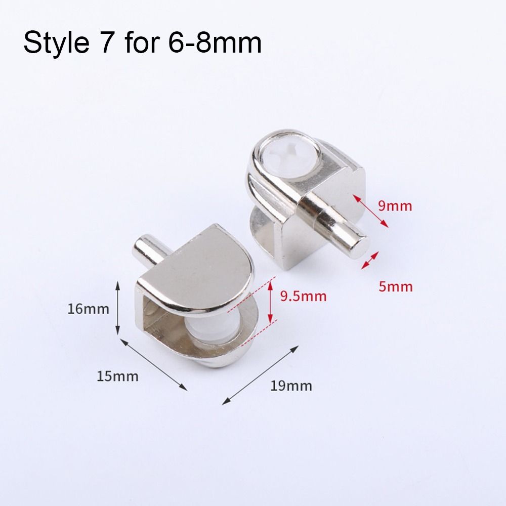 1 шт. Сплав цинка Для 6-12 мм Никелированная Панельная Кронштейн Полки Зажимы Стеклянный Зажим Полкодержатель Опора Style 7 for 6-8mm